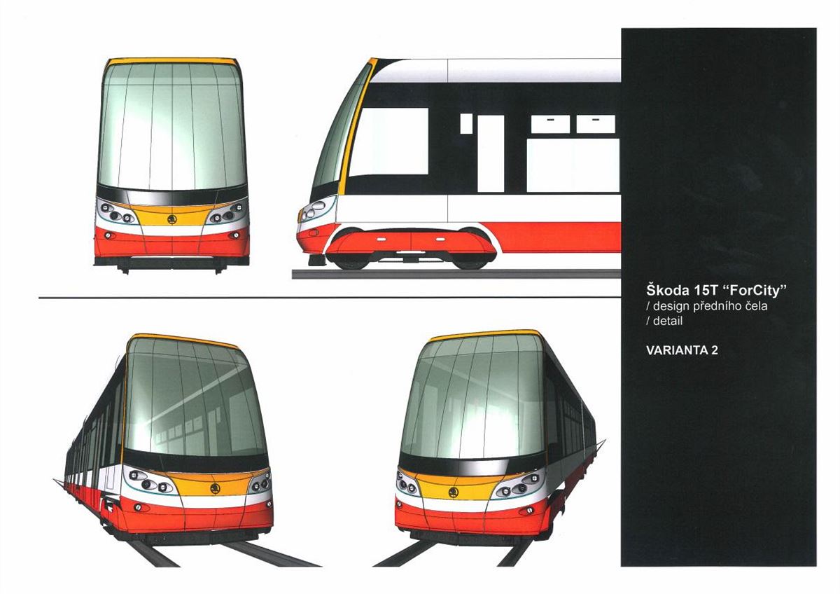 Vizualizace vozu 15T ForCity modelové �ady 2015.