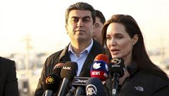 Americká hereka Angelina Jolie, která je velvyslankyní dobré vle Úadu...