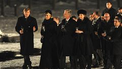 Pietního aktu v Osv�timi se zú�astnily i královské rodiny z Belgie a Holandska.