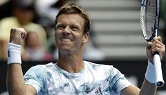 Postupová radost. Berdych je znovu v semifinále Australian Open.