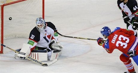 Hokejový brankář Jaroslav Janus.