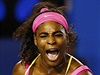 Serena Williamsová si nkolikrát bhem finále Australian Open poádn ulevila.