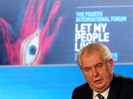 Prezident Zeman na Konferenci k 70. vro osvobozen Osvtimi.