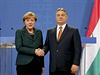 Angela Merkelov a Viktor Orbn.