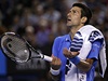 Srbský tenista Novak Djokovi bhem finále Australian Open.