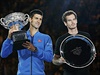 Novak Djokovi (vlevo) a Andy Murray