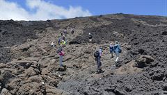 Réunionská sopka Piton de la Fournaiese.