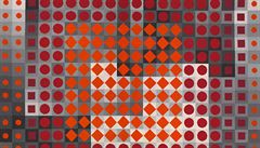 Victor Vasarely: Harmas, 1966, 260x244 cm, tapisérie (manufaktura Tabard,... | na serveru Lidovky.cz | aktuální zprávy