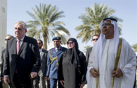 Prezident Milo Zeman na nvtv Spojench arabskch emirt