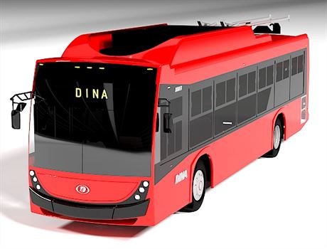 Vizualizace trolejbusu, který bude koda Transportation vyrábt spolen s...