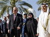 Milo Zeman na státní návtv. Vpravo je ministr financí Spojených arabských...