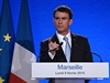 Francouzský premiér Manuel Valls na tiskové konferenci v Marseille