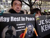 Japonci na pietním shromádní uctili památku váleného zpravodaje Kendiho...