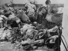 Mrtvá tla po spojeneckých útocích na Drádany v roce 1945.  Nmecké msto bylo...