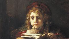 Titus u svého stolu, Rembrandt Harmensz. van Rijn, 1655.