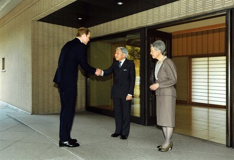 Britského prince Williama, který je na návtv Japonska, ve svém paláci v...