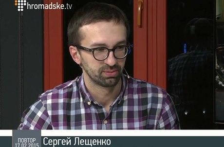 Sergej Leenko ve vysílání ukrajinské stanice Hromadske.tv.