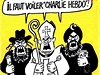 Jedna z obálek asopisu Charlie Hebdo.