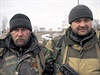 Ozbrojení separatisté. Svou proruskou orientaci dávají na odiv svatojiskými...