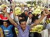 Demonstrace na podporu jemenskho prezidenta Abdara Rabba Mansra Hadho ve...