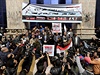 Egypttí novinái protestují proti Islámskému státu (Káhira).