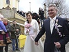 Svatba Alexandry Noskové a Vratislava Mynáe v sobotu 28. února.