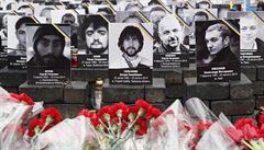 Obti loské tragédie na Majdanu. Pi zásahu policejních ostelova zahynulo...
