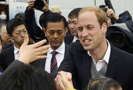 Britský princ William si prohlédl msta na severovýchod Japonska, která v roce...
