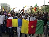 Obyvatelé kamerunského hlavního msta Yaoundé protestují proti teroru Boko...