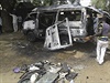 Následky teroristického útoku v nigerijském mst Potiskum.