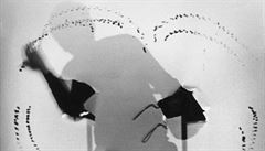 Milan Grygar: Provedení �Hmatové kresby� na festivalu OFF-OFF v Gentu (1987).