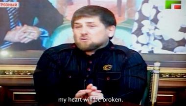 Ramzan Kadyrov hovoří ve státní televizi o případu Kutajev.