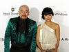 Japonský texta Wyman Wong a hereka Hilary Tsuiová na galaveeru Nadace pro...