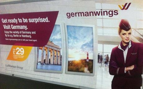 Pipravte se na pekvapení. Reklama Germanwings