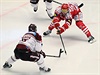 První zápas semifinále play off 1. ligy ledního hokeje: HC Ocelái Tinec - HC...