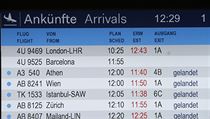 Tabule plet na letiti v Dsseldorfu s chybjcmi informacemi o letu 4U 9525