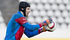 Branká Petr ech na tréninku eské reprezentace.