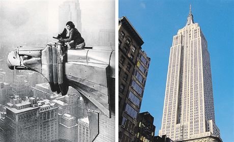 Odváná fotografka Margaret Bourkeová-Whiteová fotí Manhattan z jednoho z...