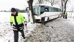 Na rsku narazil autobus do stromu, zrannch je osm lid