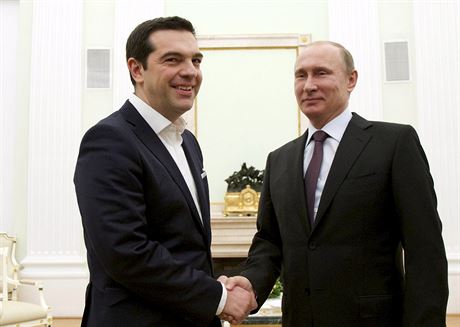 Ruský prezident Vladimir Putin s eckým premiérem Alexisem Tsiprasem ped...