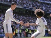 Cristiano Ronaldo (vlevo) se raduje spolu s Marcelem.