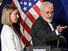 Íránský ministr zahranií Mohammad Davád Zaríf a éfka evropské diplomacie...
