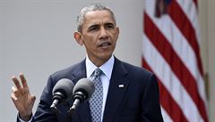 Projev amerického prezidenta Baracka Obamy k vyjednání rámcové dohody o...