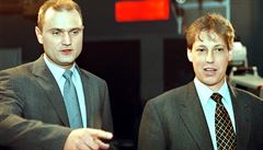 Listopad 2001: Stanislav Gross vedle Ivana Langera