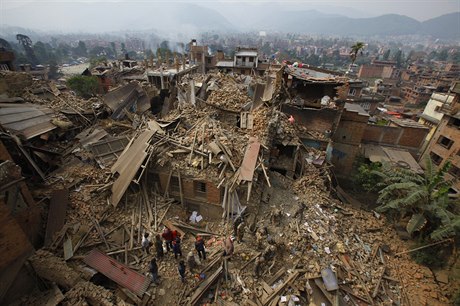 Zboené msto Bhaktapúr poblí Káthmándú.