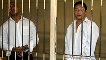 Odsouzen Australan Andrew Chan (vpravo) a Myuran Sukumaran v cele v Bali.