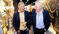 Richard Farda (vlevo) a Jan Gusta Havel na slavnostním otevení Sín slávy...