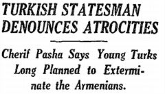 Nkteí osmantí politici proti zabíjení Armén protestovali a snaili se mu...