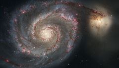 Snímek z roku 2005 zachycuje galaxii Vír (Whirlpool M51), která vytváí...