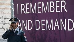 Transparenty upomínající na genocidu zaplnily hlavní  msto Arménie